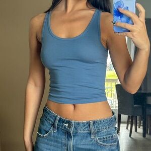 American Eagle Outfitters Blue Tank Top